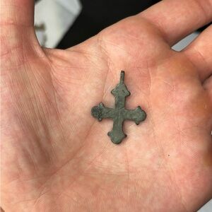 Ancient Antique authentic Viking Medieval Cross Pendant